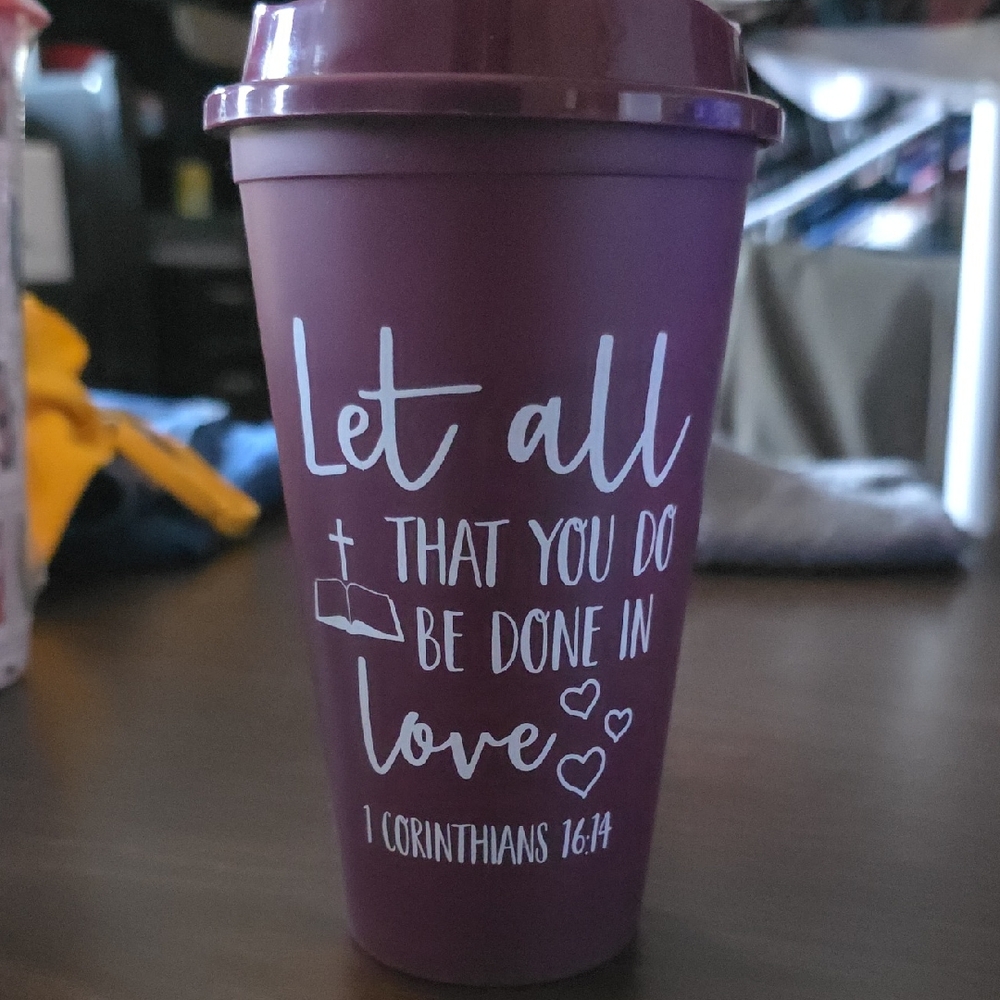 Purple Inspirational Tumbler